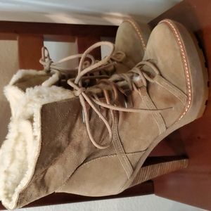 Coach Sydney Tan Heeled Bootie 8B